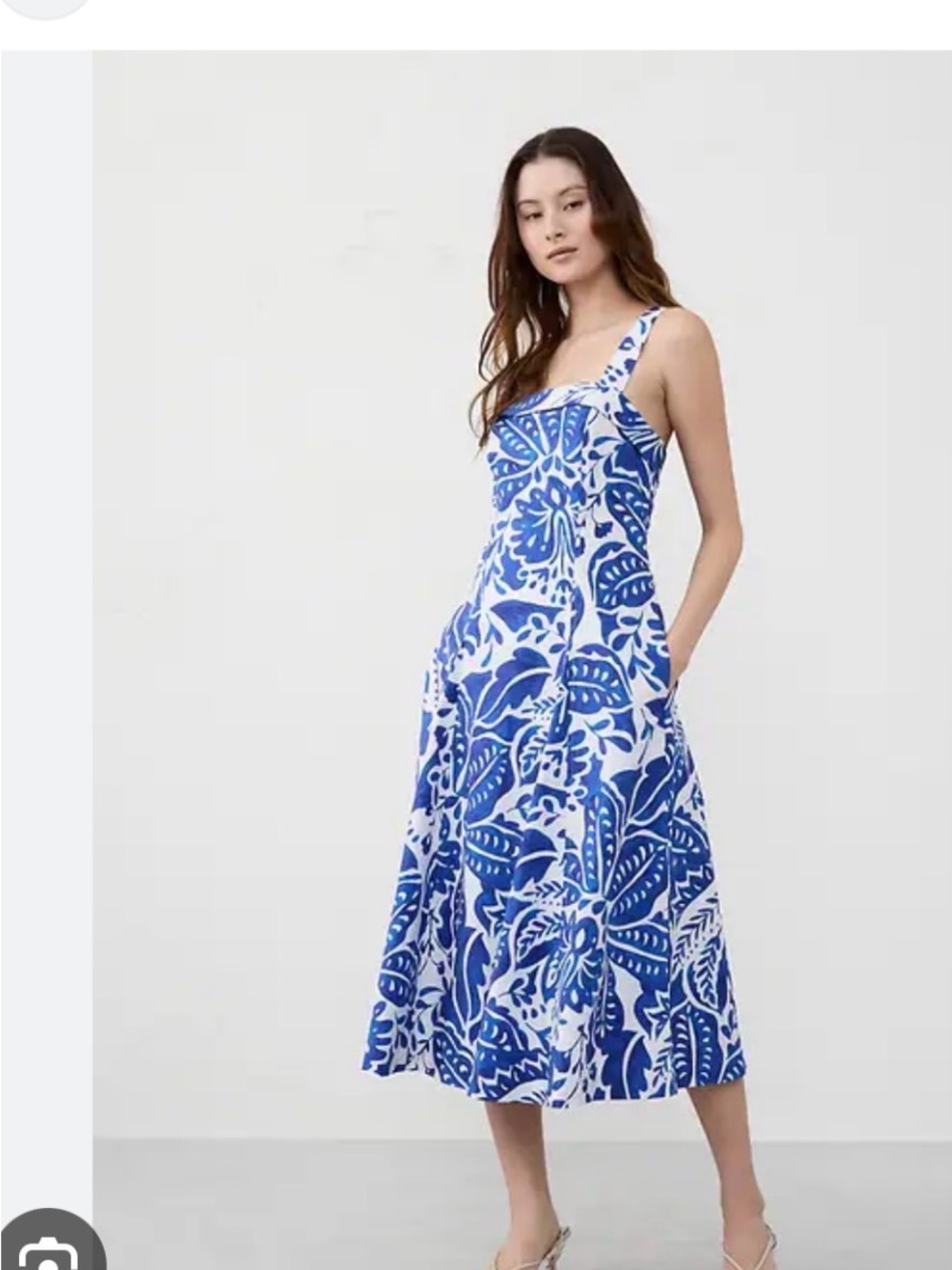 Banana Republic  Blue White Floral Sundress with Straps